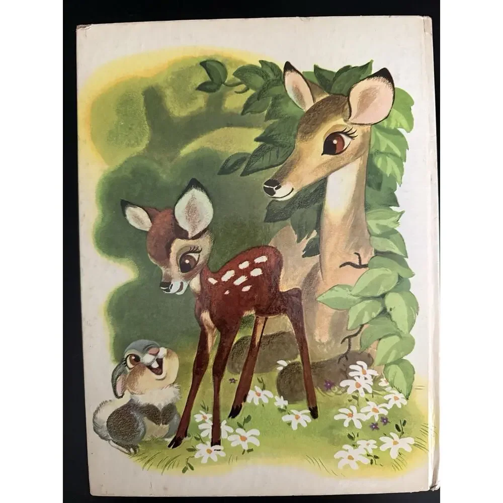 Walt Disney's Bambi A Golden Book Large Format 1972 Printing HC Vtg